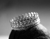 Queens Crown Ornate Sterling Silver Ring