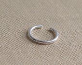 Round Wire Sterling Silver Ear Cuff  or Fake Nose Ring Body Jewelry