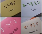 braille-esque cards - assorted - set of four
