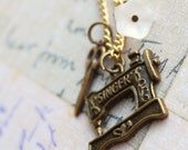 Singer Sewing Machine Charm Necklace
