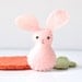 Itty Bitty Pocket Bunny with Carrot Pouch - Pink with White Tail