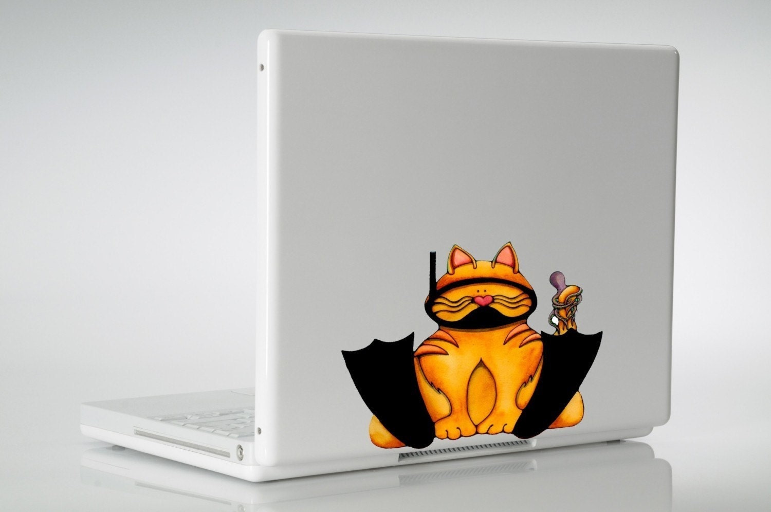 Macbook stickers laptop mac wall window car mailbox vinyl art decals cat indoor outdoor use