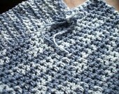Clearance - Girl's Crocheted Poncho - Shades of Blue