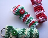 Set of 3 Lip Balm Holder Keyrings - Holiday Collection