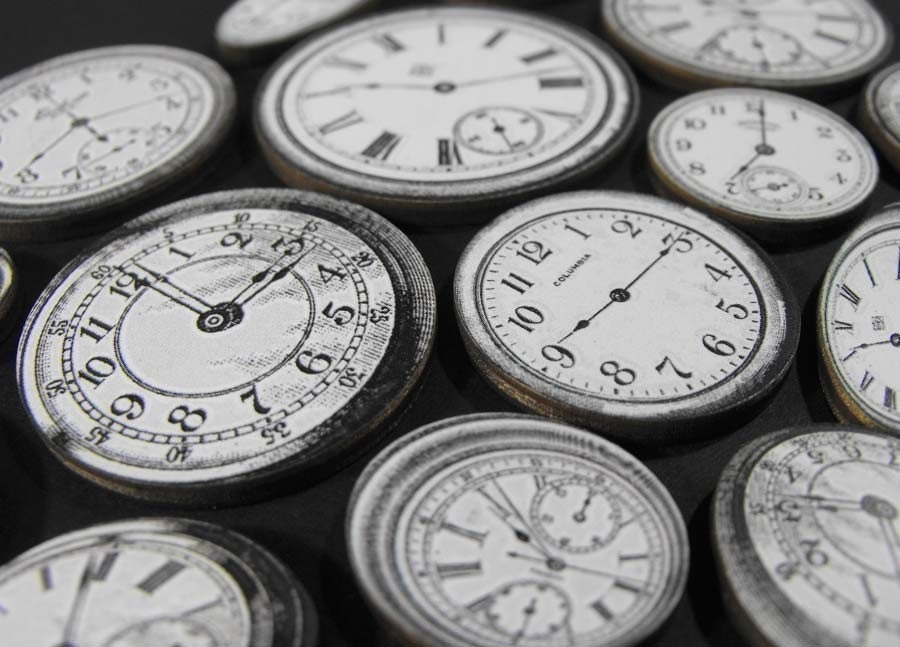 Wood Clock Faces with a Salvador Dali Twist