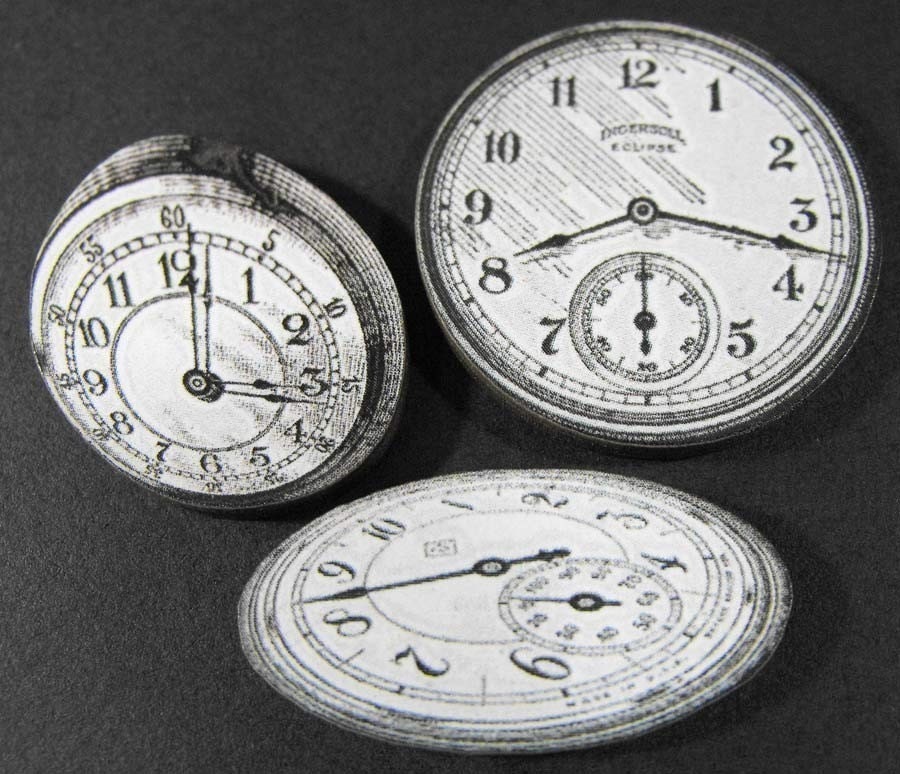 Wood Clock Faces with a Salvador Dali Twist