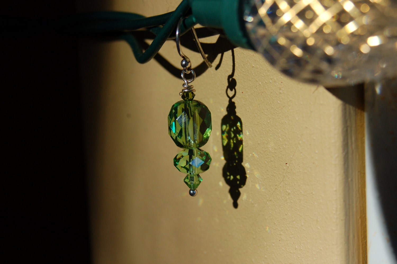 One of a kind, swarovski - discontinued cushion cut swarovski Green Eyed Lady...