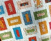 PDF QUILT PATTERN, five sizes baby to king    ...Layer Cake or Charm Packs  or Fat Quarters, Cozy Nights