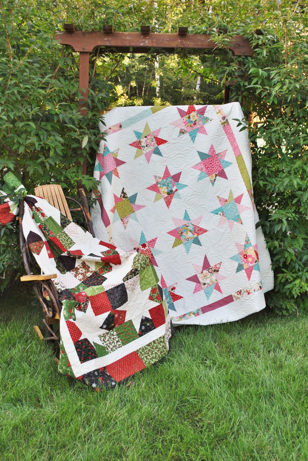 PDF Quilt Pattern.... Lap Quilt size, Quick and Easy, Layer Cakes or Fat Quarters, Bella Notte