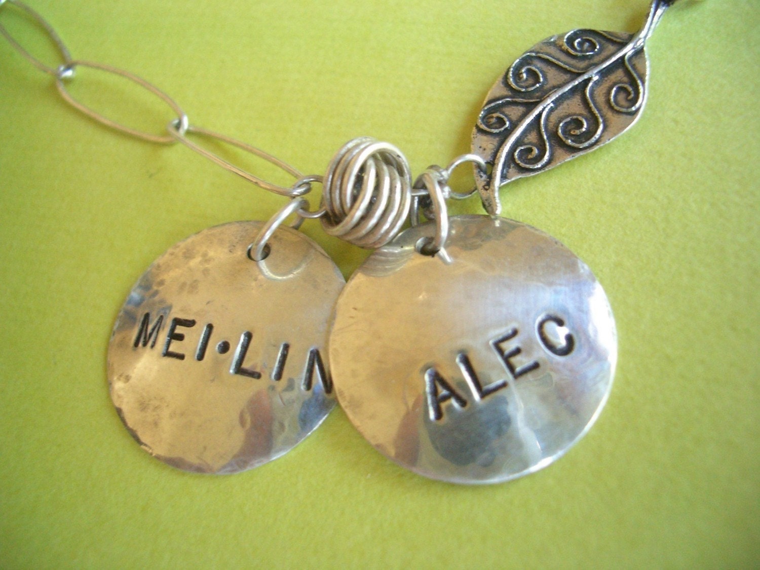 Hip Funky Name Message Necklace by donnaodesigns