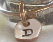Hand Stamped Mixed Metal Stacking Rings