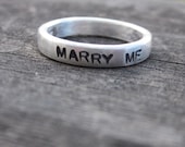 Hand Stamped Promise Posey Ring by donnaodesigns