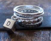 Alphabet Block Stacking Ring Set by donnaodesigns
