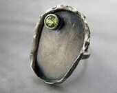 Re(New)ed Ring in Sterling and Peridot