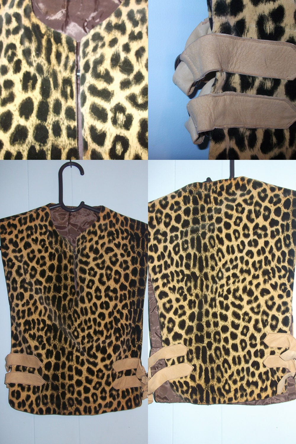1950s Leopard Velveteen Jerkin/Vest