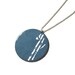 Gray Enamel and Silver Necklace