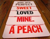 Valentine's Day Candid Card Letterpress Postcard Set
