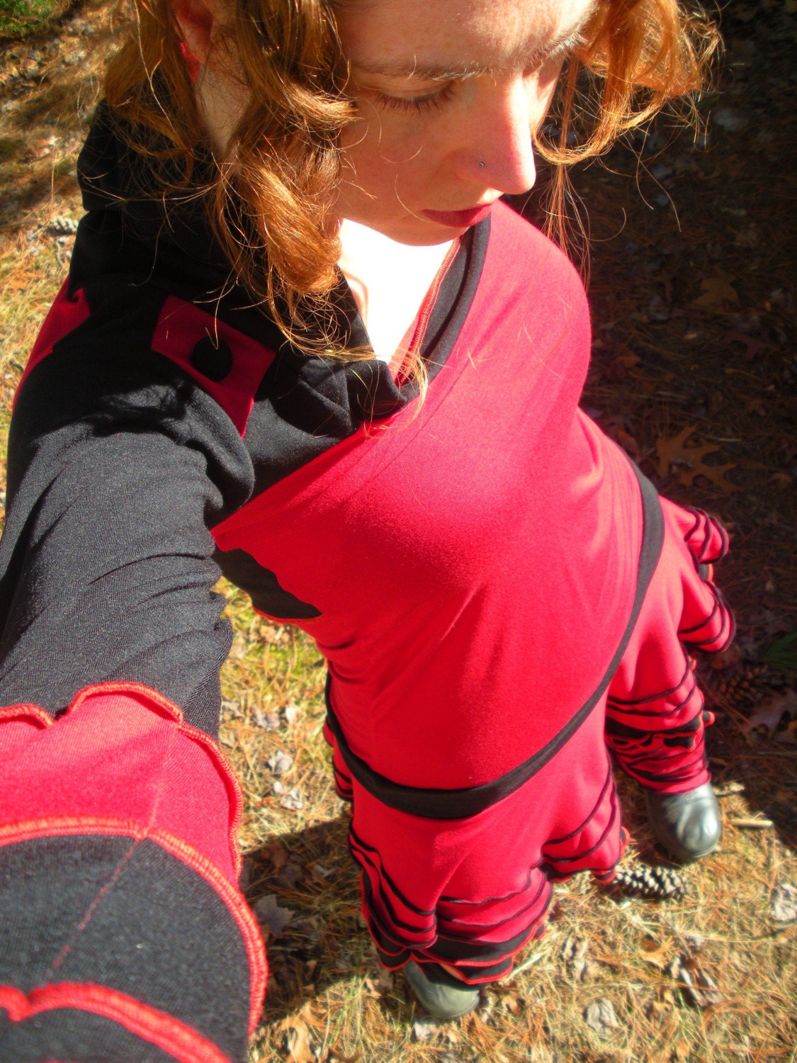 Back Talk  red and black  hoody