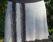 Black and Grey skinny stripe Nariko Skirt