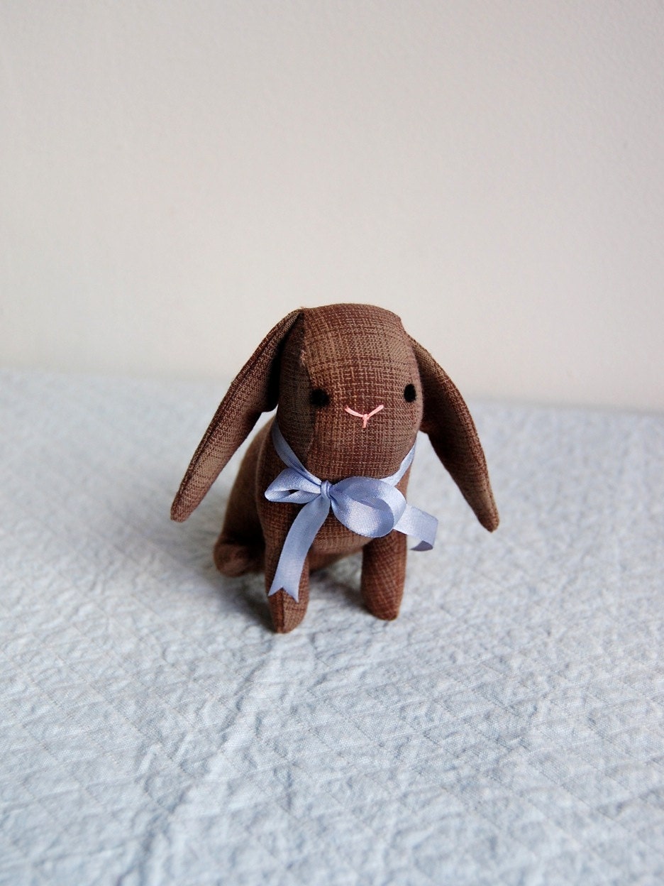 Medium Brown Plaid Bunny