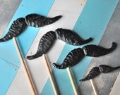 mustache on a stick. THE GENTLEMEN'S CLUB set of four