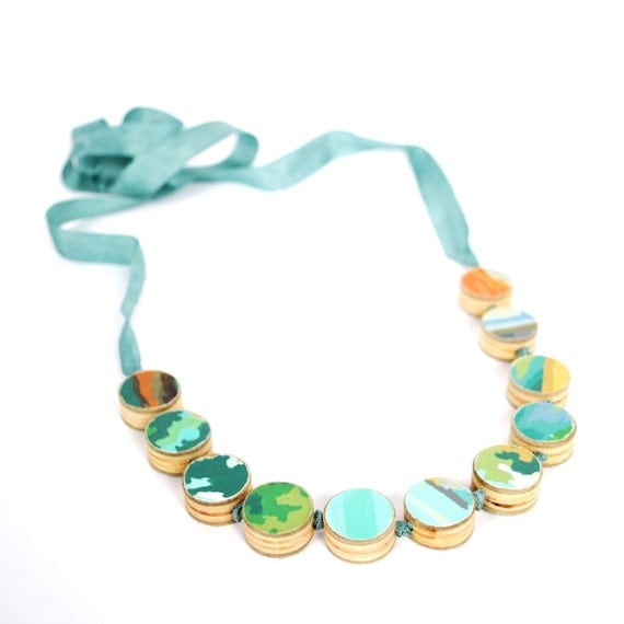vintage paint by number necklace