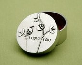 ladybug box - hand cast pewter