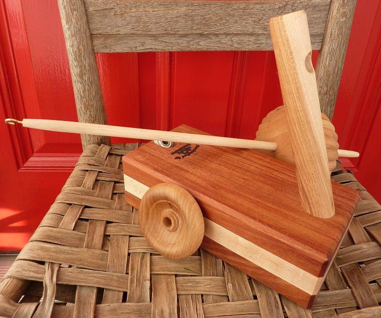 One-of-a-Kind Special Edition Meggie for 2013 - Mahogany & Curly Maple, made by Heavenly Handspinning Special Edition