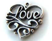 Sterling silver love heart pendant MSIA TEAM