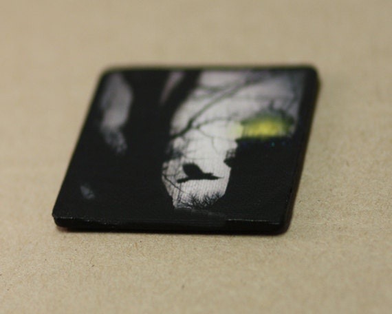 Little Art, Kitchen Crow Art Magnet, Lighthouse Textured,  Mini Photo Canvas on wood - Lighthouse