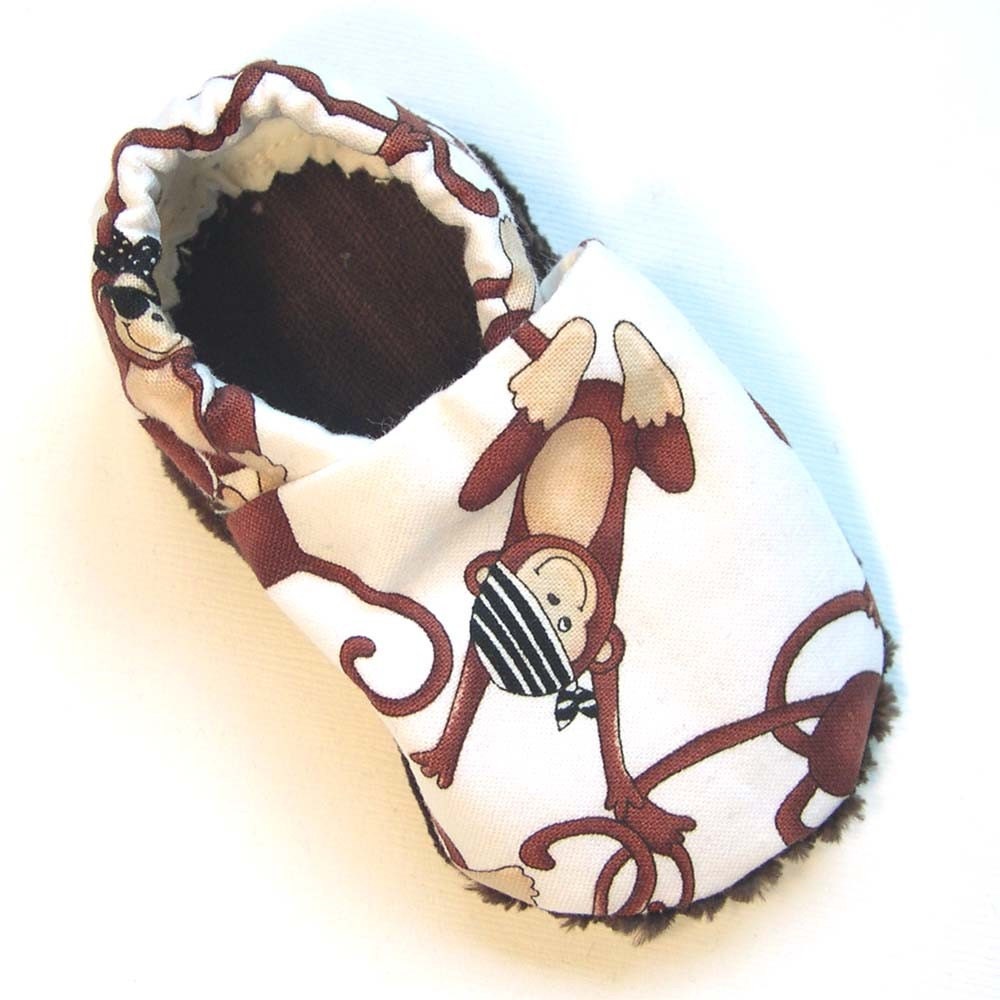 Pirate Monkey Soft Soled Baby Shoes 0-6mo