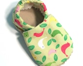 Birds Soft Soled Baby Shoes 6-12 mo