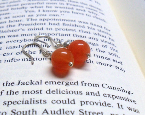 Carnelian and Sterling Silver earrings