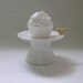 Ceramic Cupcake Stands with Birds in White with Bird