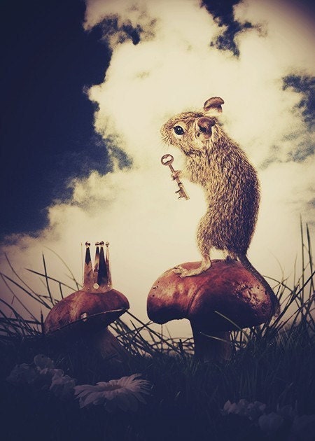 The Little Mouse Prince, 8.5x11 Inch Print, Woodland Fairytale Art Print