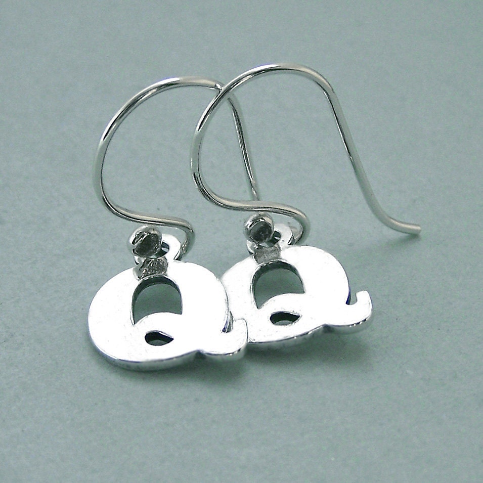 Double Q Earrings - Sterling and Fine Silver