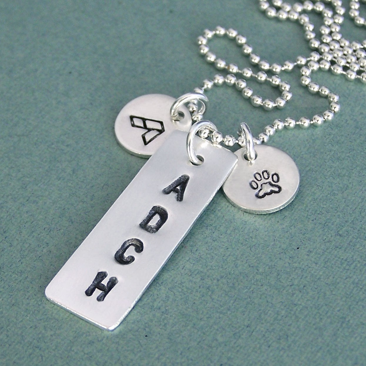 ADCH - Sterling Silver Hand Stamped Necklace
