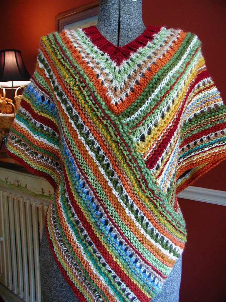 Buckster's Fall Fiesta Poncho Pattern PDF Format