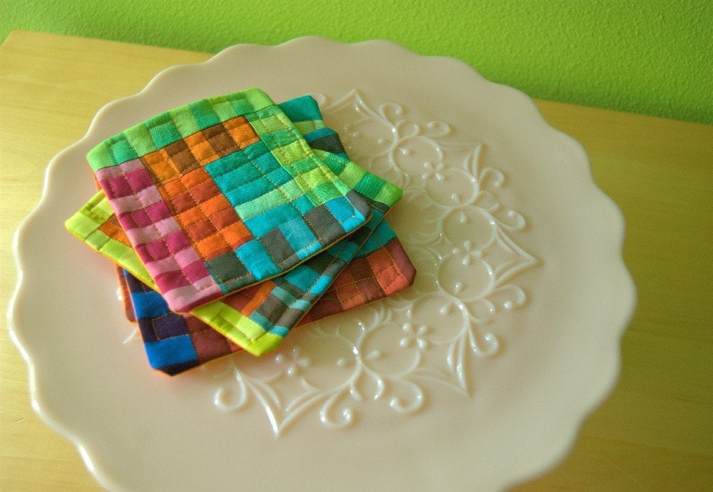 Hand dyed coasters