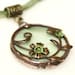 Round Stained Glass and Filigree Pendant (SGVL-P5) (RESEREVED for DIVYA)