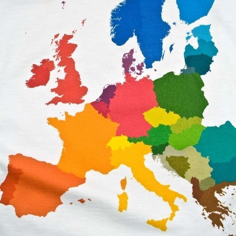 Graphic Map of Europe shirt (Women's)