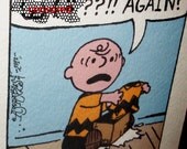 Mature Birthday Card with Charlie Brown Crappy Gift  5x7 Greeting Card by Agorables Rulers of the Gift Card