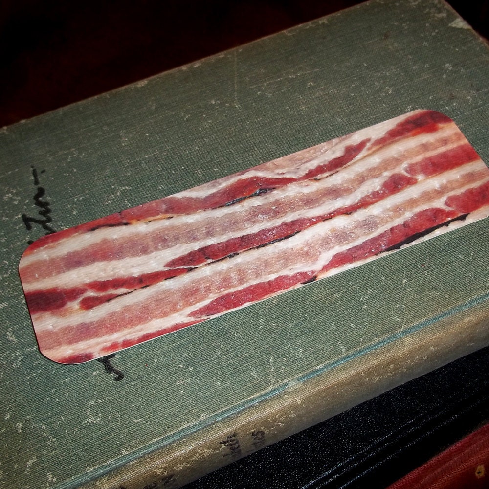 Bacon Yum, Yum Bookmark by Agorables Clothing The King Of Smokey Crispy Meaty Goodness