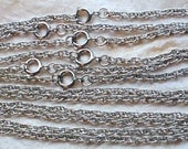 ChaiNs Vintage Lot 6 Silver Tone Rope near 16 Inches Necklaces Pendants Jewelry Making 1970's Go Green Upcycle Charms
