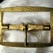 Hammered Vintage Art Deco Brass Belt Buckle Metal Mid Century Accessory Dress Pants Sewing Mid Century Supply