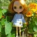 SALE - Pale Blue and Yellow Flowers Bohemian Blythe Dress