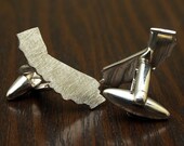 California Cufflinks, Sterling Silver 925, handcrafted