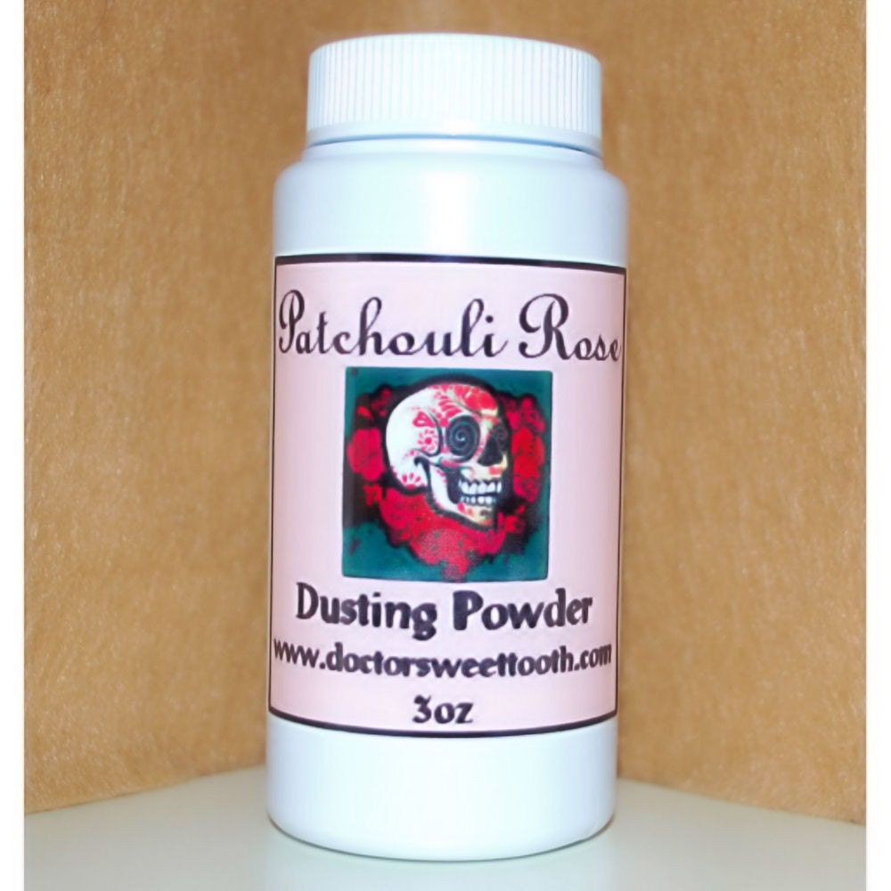 Patchouli Rose Dusting Powder 3oz Talc Free by doctorsweettooth