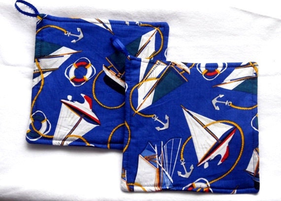 Potholders featuring Nautical theme