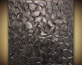 Original BLACK Abstract Art Textured Modern Metallic Palette Knife Impasto Painting MIX and MATCH by Susanna